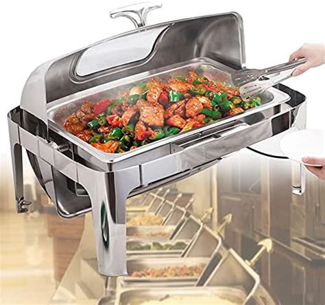 DBZDM Chafing Dish Buffet Electrique 13L Chauffe Plat Chafing Dish