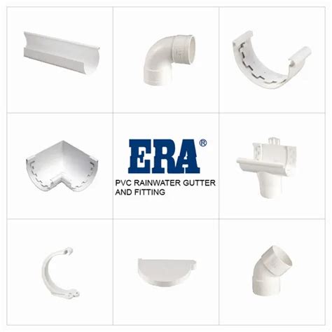 era roof pvc rainwater gutter  downspout fittings  degree elbow