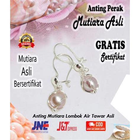 Jual Anting Mutiara Lombok Air Tawar Asli Bersertifikat Shopee Indonesia