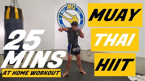 Muay Thai Class Hiit Workout For Home Punch Push Kicks No