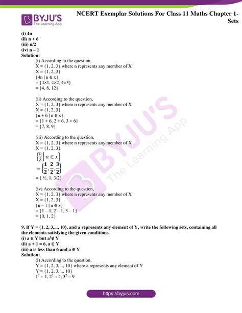 Ncert Exemplar Solutions For Class Maths Chapter Sets Avail