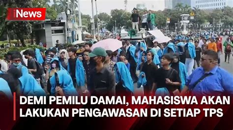 Ratusan Mahasiswa Gelar Unjuk Rasa Jelang Pemilu Inews Malam