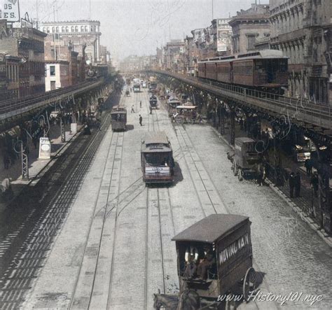 The Bowery, View of The Elevated - NYC in 1899