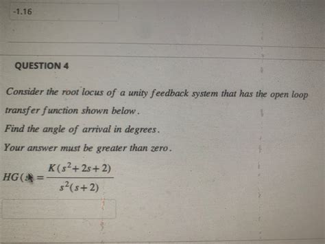 Answered Question 4 Consider The Root Locus Of A Bartleby