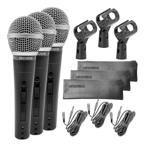 Dropship 5 Core Vocal Dynamic Cardioid Handheld Microphone 3 Pack