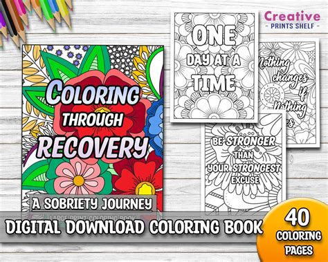 Sobriety Coloring Book Printable Coloring Pages Motivational Quotes