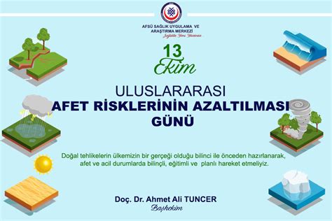 Başhekimimiz Doç Dr Ahmet Ali TUNCER in 13 Ekim Uluslararası Afet