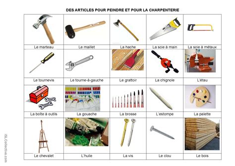 Des articles pour peindre et pour la Français FLE fiches pedagogiques