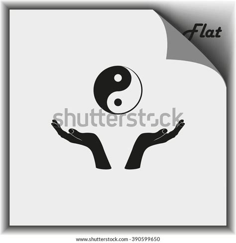 Two Opened Hands Holding Yin Yang Stock Vector Royalty Free