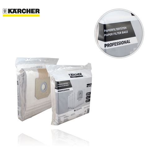 6 904 285 0 KARCHER PAPER POLYESTER FILTER BAG 5 UNITS Suner