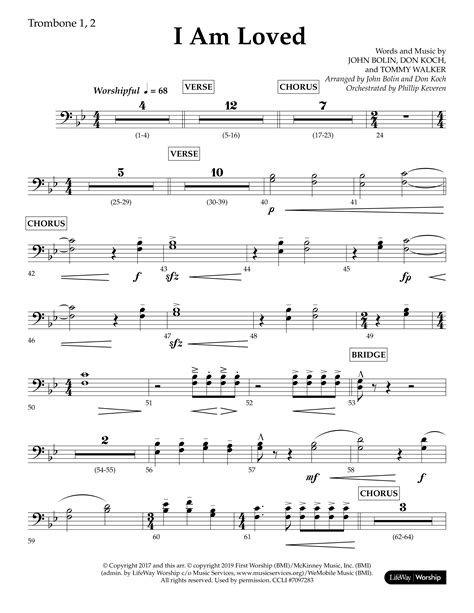 I Am Loved Choral Anthem Satb Trombone Sheet Music Pdf Lifeway