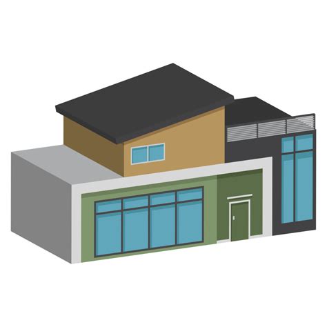 3d Modern House Or Home Isometric Modern Building And Architecture