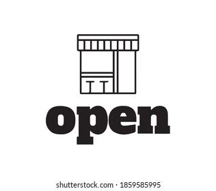 Open Logo Sign Design Illustration Stock Vector (Royalty Free) 1859585995 | Shutterstock