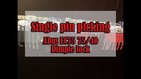 Single Pin Picking Dimple Locks Abus 75 40 Dimple Lock Youtube