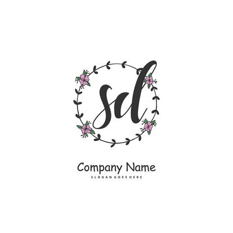 Sd Initial Handwriting And Signature Logo Design With Circle Beautiful