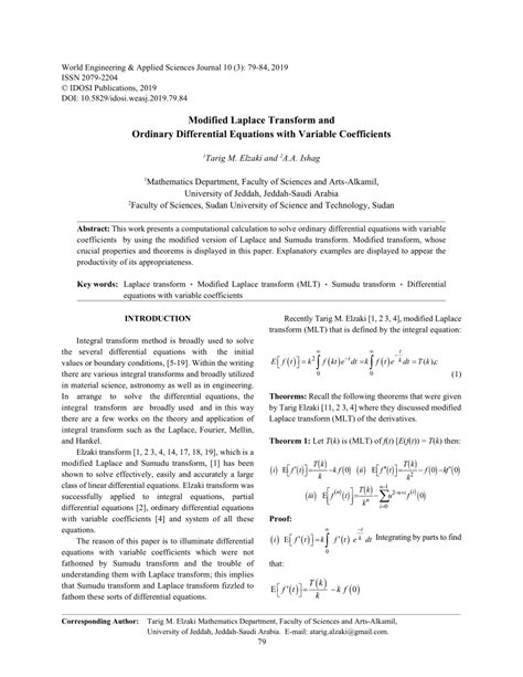 Application Of Laplace Transform To Differential Equations Calculator