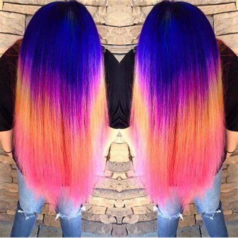 Neon Rainbow Hair Color By Ella Parrie Mermaid Hair