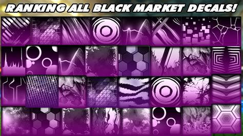 Ranking All Black Market Decals Rocket League Youtube