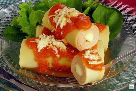 Canelone De Presunto E Queijo Guia Da Cozinha Canelone Presunto E