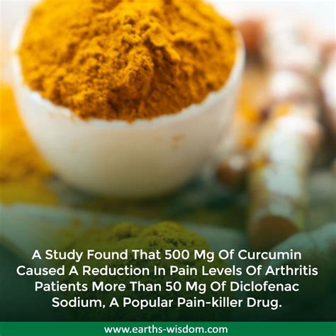 A study found that 500 mg of curcumin caused a reduction in pain levels ...