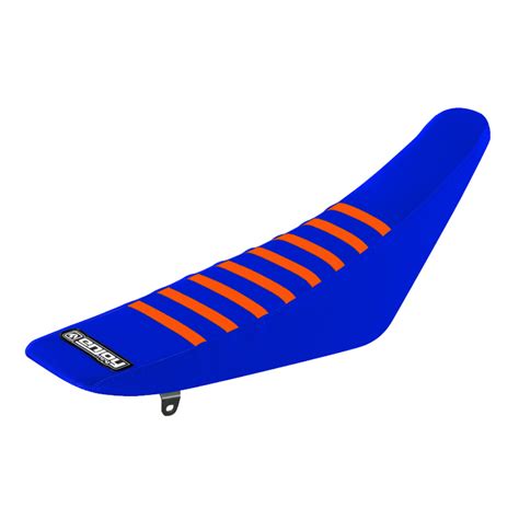 Housse De Selle Motocross Grip ENJOY Ribbed KTM Bleu Orange FX MOTORS