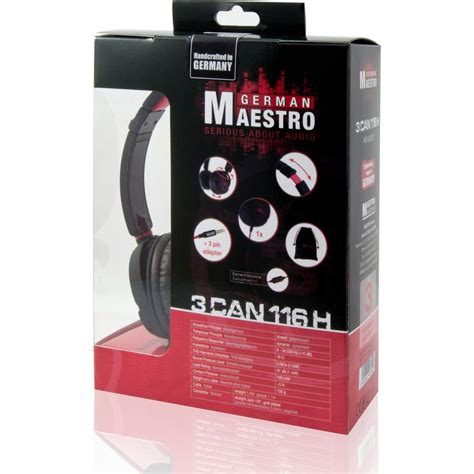 German Maestro Headphones With Microphone 3can116h Sportique