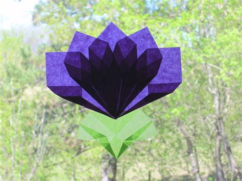 Purple Origami Flower Ann Flickr