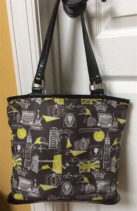 Lulu Guinness Handbag Purse With Wallet London Print Vintage Adorable