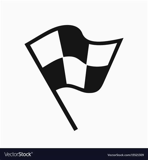 Black and white racing flag icon Royalty Free Vector Image