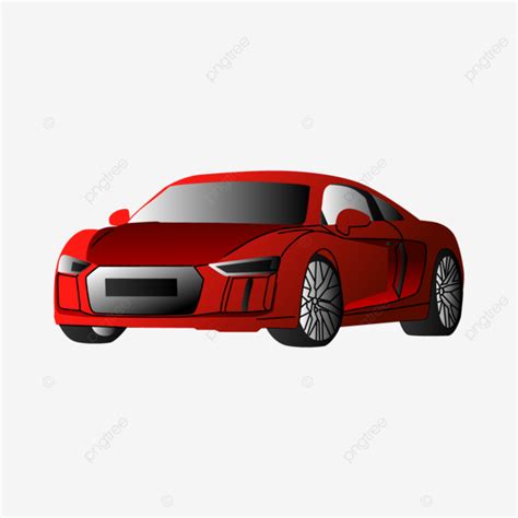 Red Gradient Sport Car Automotive Illustration Sports Car Sports Car