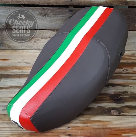 Vespa LX italian racing stripe espresso Scooter Seat Cover – Cheeky ...