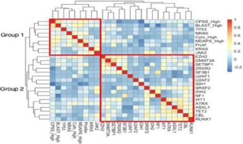 Unsupervised Clustering Of Correlation Matrix Between Mutations And