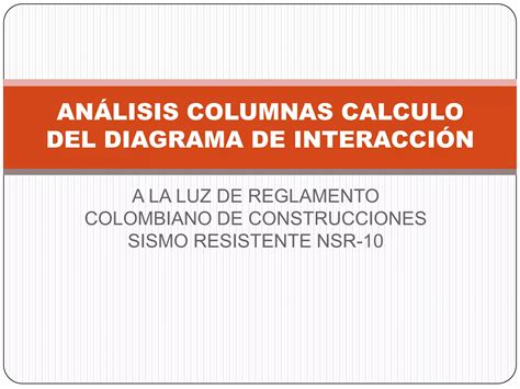 Columnas Diagrama De Interacción Ppt