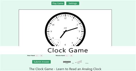 The Clock Game - Learn and Practice Reading a Clock