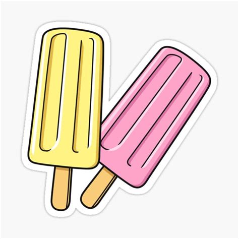 "Ice pop cartoon illustration" Sticker for Sale by Misscartoon | Redbubble