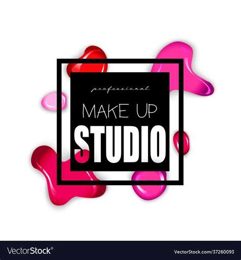 Makeup studio logo design template Royalty Free Vector Image