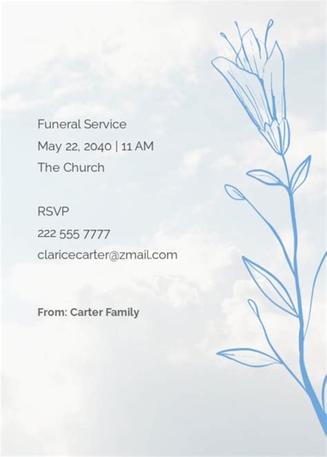 Free Print Funeral Memorial Cards