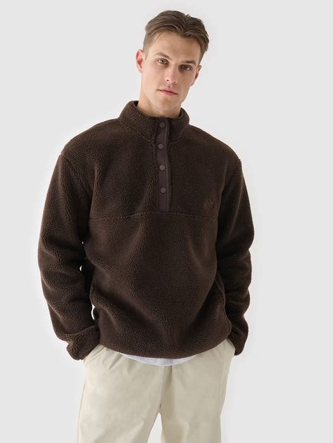 Толстовка мужская 4F Fleece M251 4FWAW24TFLEM251-80S L Коричневая ...