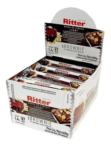 3 Caixas Barra Cereal Brownie Chocolate Light Ritter Frete grátis