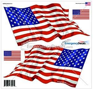 Amazon Waving Reflective American Flag 8 Inch Decal W Left