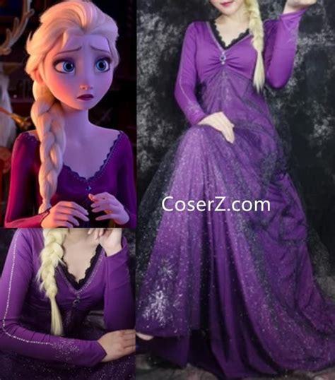 Frozen 2 Elsa Red Dress Frozen 2 Elsa Purple Dress For Adult Frozen