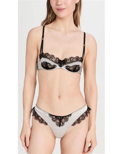 Kiki De Montparnasse Lace Inset Balconette Bra D In Black Lyst