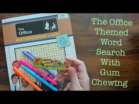 ASMR The Office Themed Word Search With Gum Chewing Soft Spoken YouTube