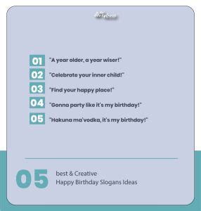 Creative Happy Birthday Slogans Taglines Sample