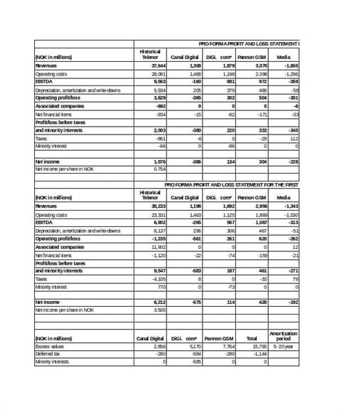 15 Pro Forma Templates Free Excel Word Pdf Formats 28350 Hot Sex Picture