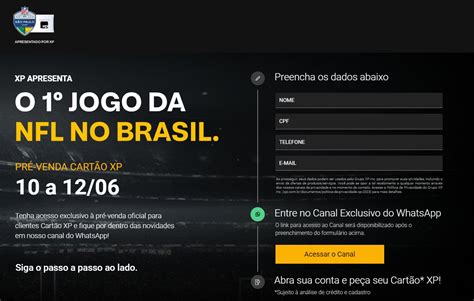 Nfl No Brasil Cart O Xp Oferece Acesso Pr Venda De Ingressos Para O