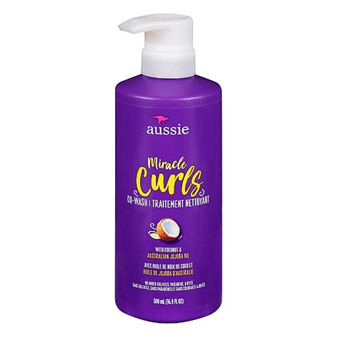 Aussie Paraben Free Miracle Curls Co Wash W Coconut And Jojoba Oil For Curly Hair 169 Fl Oz