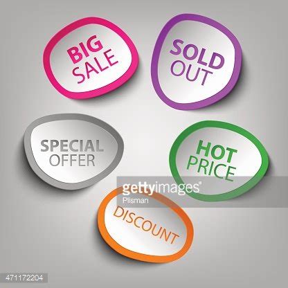 Colorful Abstract Stickers Sale Template Stock Clipart | Royalty-Free ...