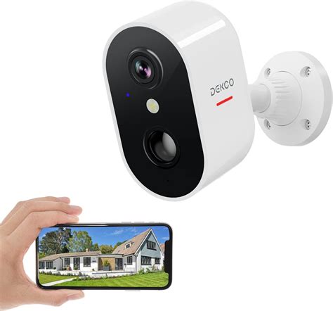 Dekco Camera Surveillance Wifi Exterieure Sans Fil Batterie P Ip