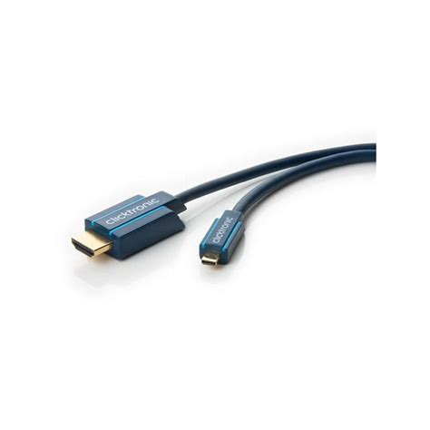 Clicktronic Câble adaptateur HDMI vers micro HDMI Câble Premium 1x